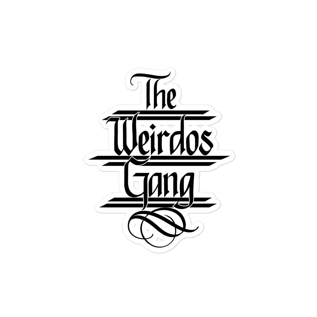 The Weirdos Gang sticker by B.Different Clothing street art graffiti inspired brand for weirdos, outsiders, and misfits.