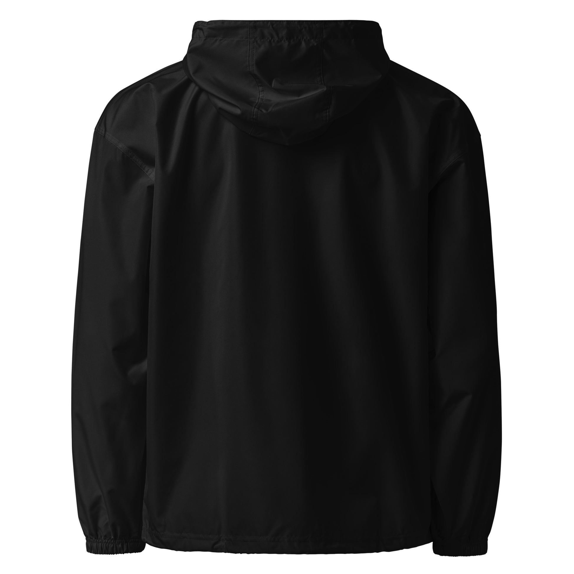 Black-Never Grow Up Graffiti Windbreaker Jacket from B.Different Clothing, back view, graffiti-inspired streetwear