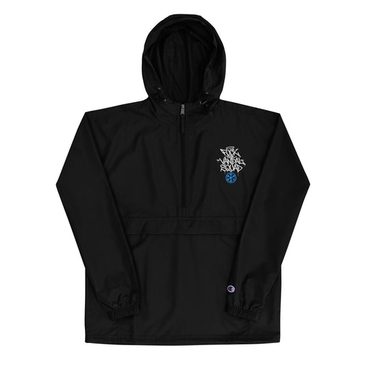 Black-Fu*k The Vandal Squad Graffiti Windbreaker Jacket from B.Different Clothing, front view, graffiti-inspired streetwear