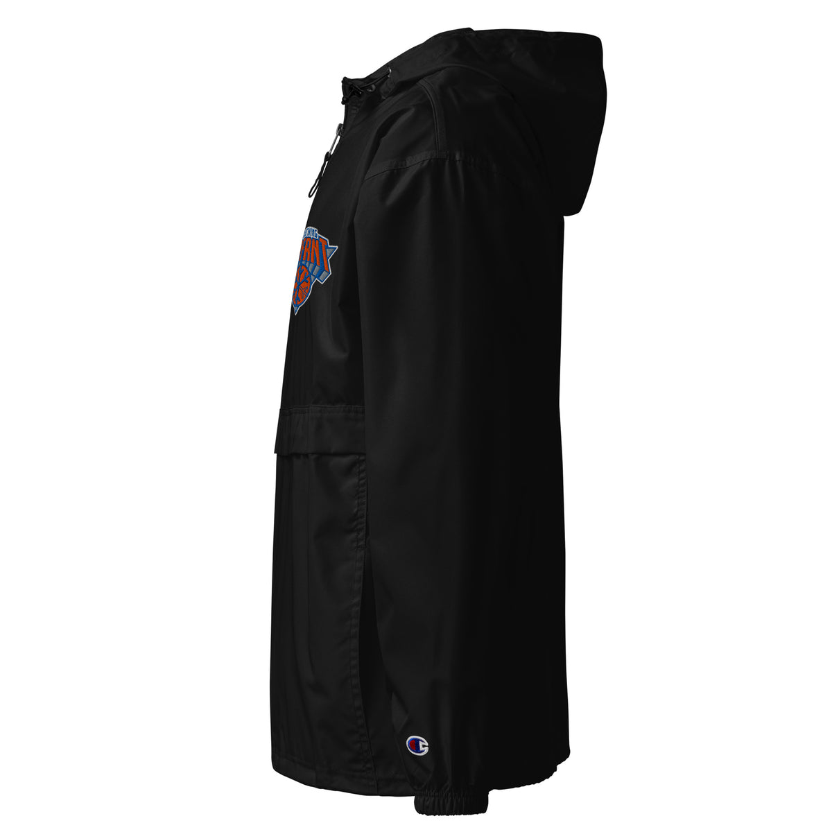 Black-BDFRNT Logo 2011 Windbreaker Jacket from B.Different Clothing, left view, graffiti-inspired streetwear