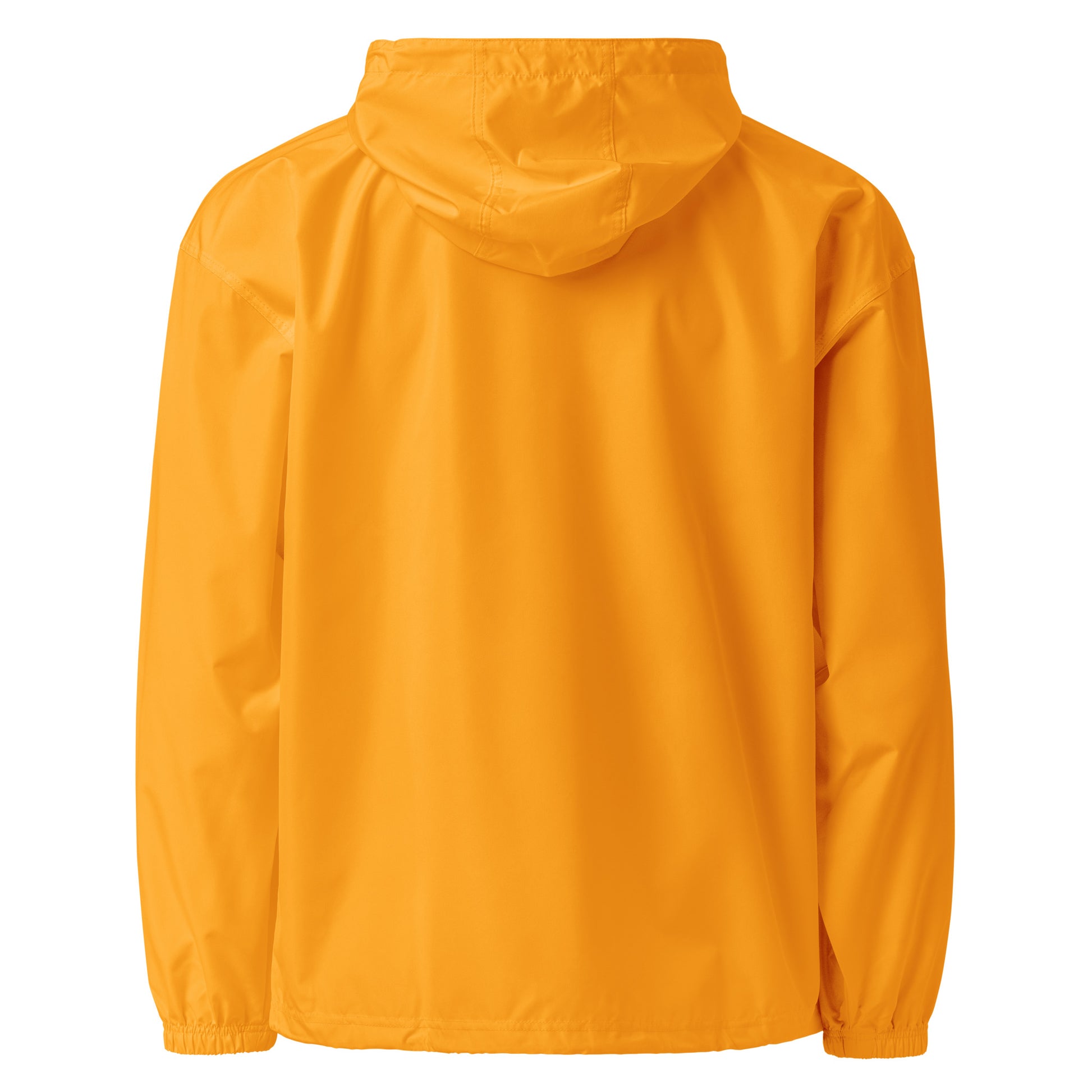 Yellow-Never Grow Up Graffiti Windbreaker Jacket from B.Different Clothing, back view, graffiti-inspired streetwear