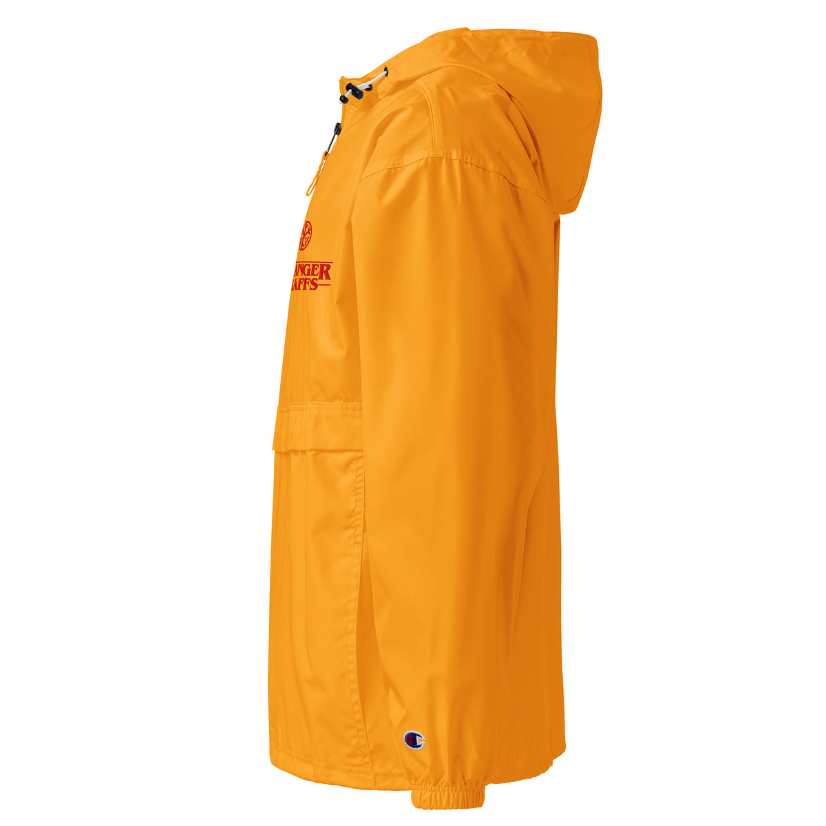 Yellow-Stranger Graffs Windbreaker Jacket from B.Different Clothing, left view, graffiti-inspired streetwear