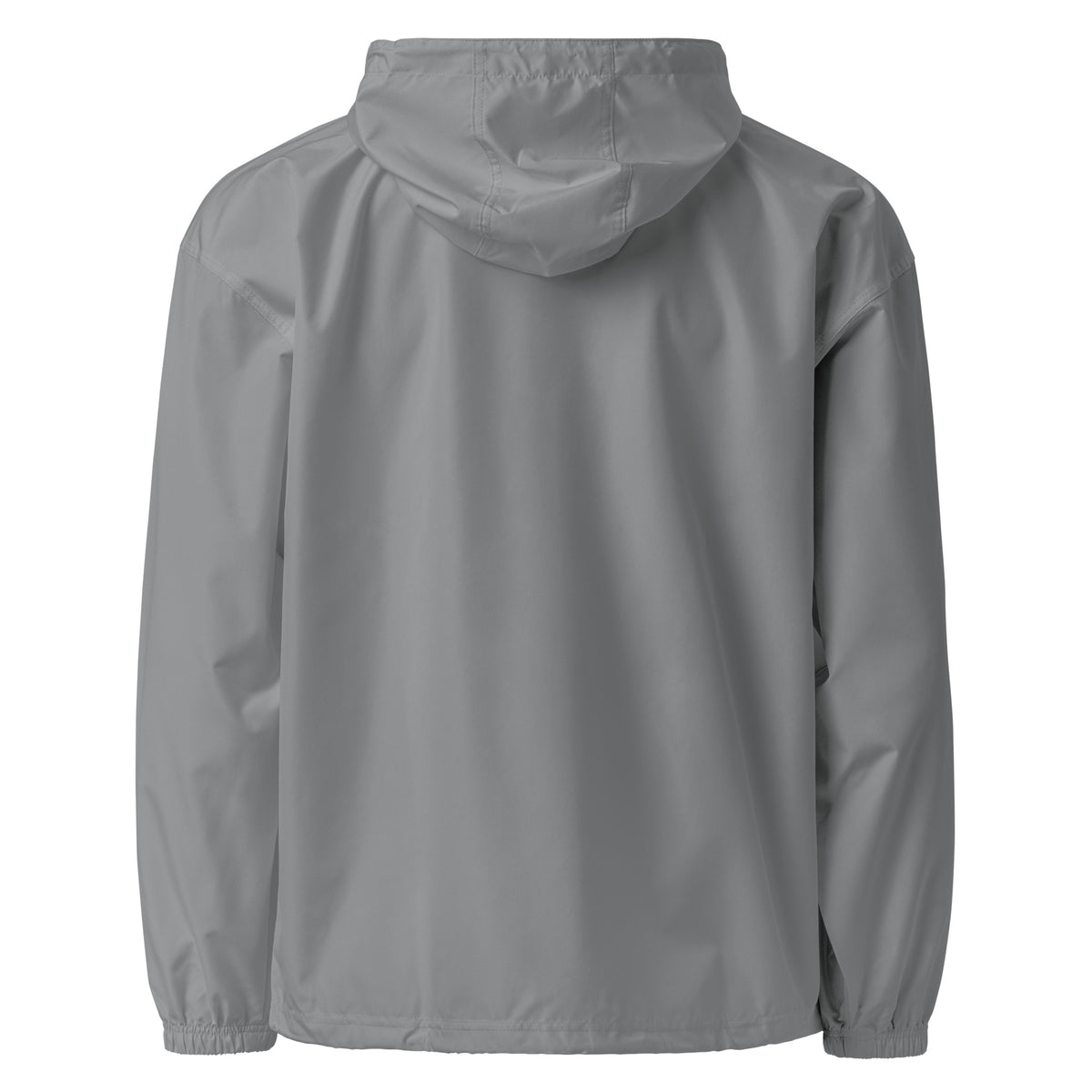 Gray-BDFRNT Logo 2011 Windbreaker Jacket from B.Different Clothing, back view, graffiti-inspired streetwear