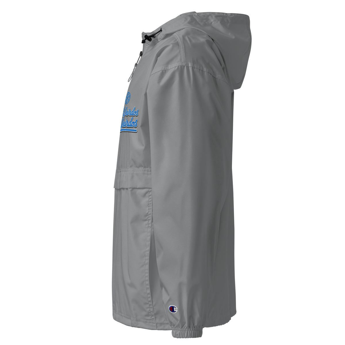 Gray-For Weirdos by Weirdos Windbreaker Jacket from B.Different Clothing, left view, graffiti-inspired streetwear
