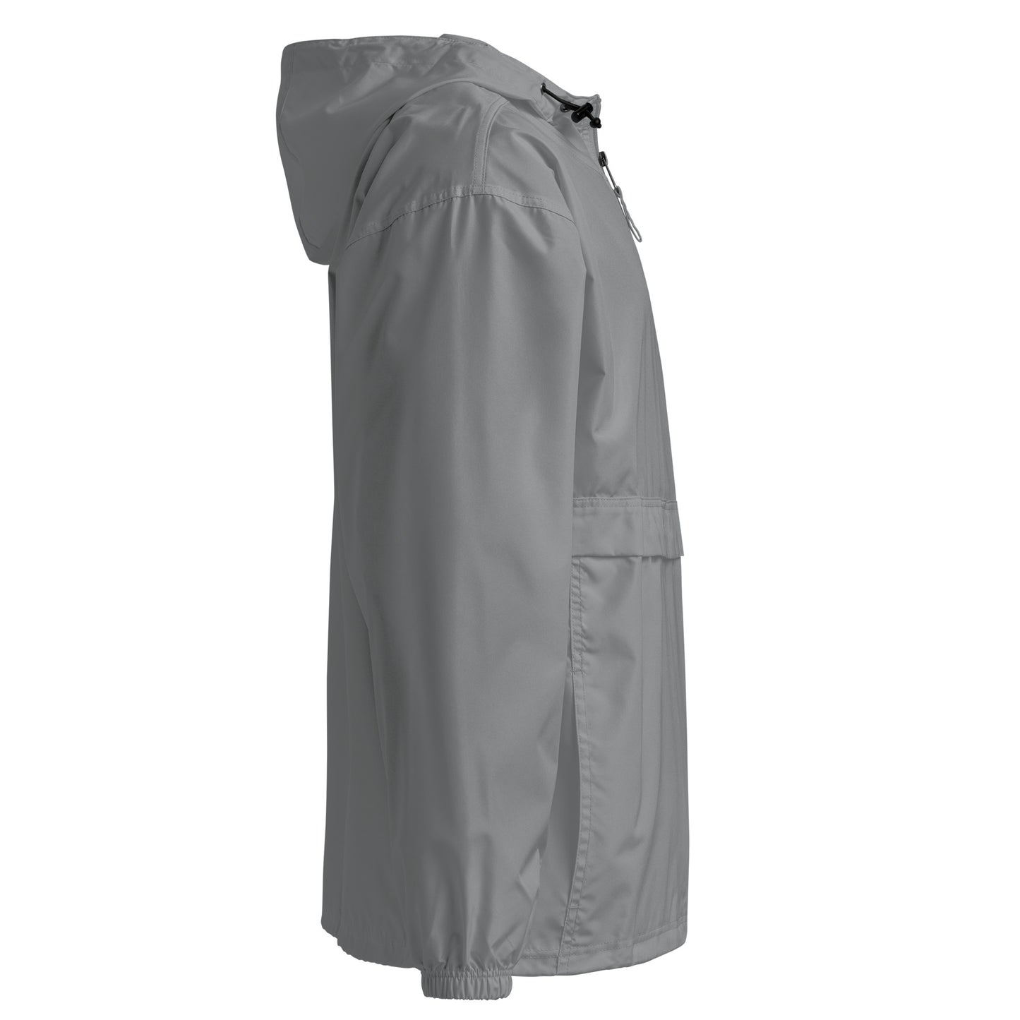 Gray-Never Grow Up Graffiti Windbreaker Jacket from B.Different Clothing, right view, graffiti-inspired streetwear