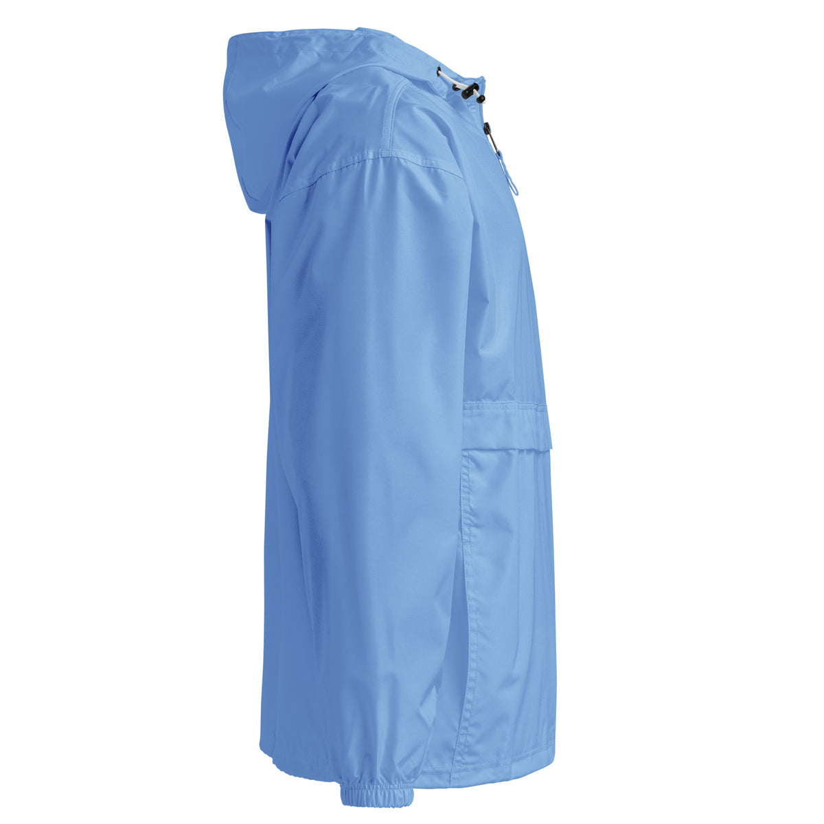 Light Blue-Public Menace Graffiti Windbreaker Jacket from B.Different Clothing, right view, graffiti-inspired streetwear