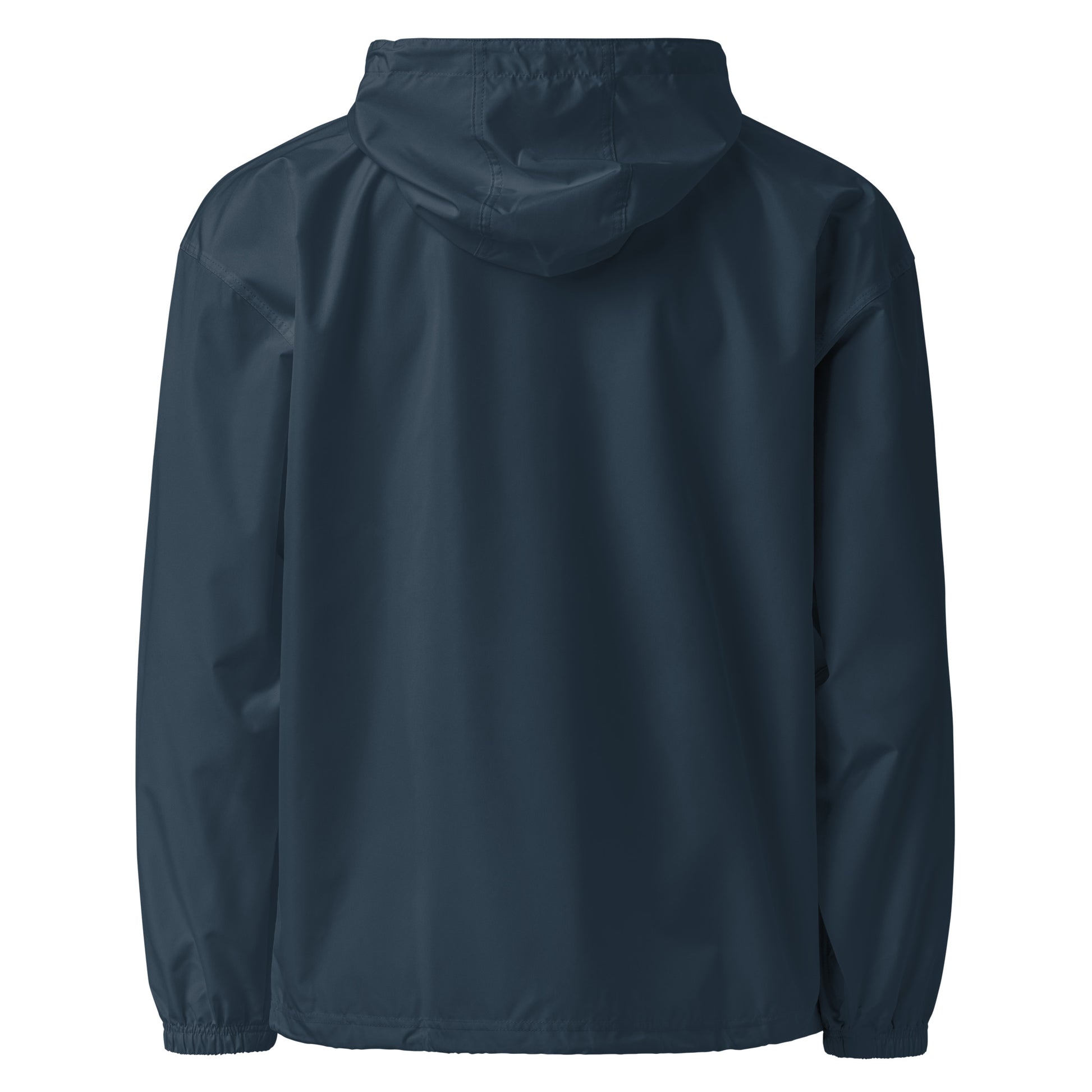 Navy-Never Grow Up Graffiti Windbreaker Jacket from B.Different Clothing, back view, graffiti-inspired streetwear