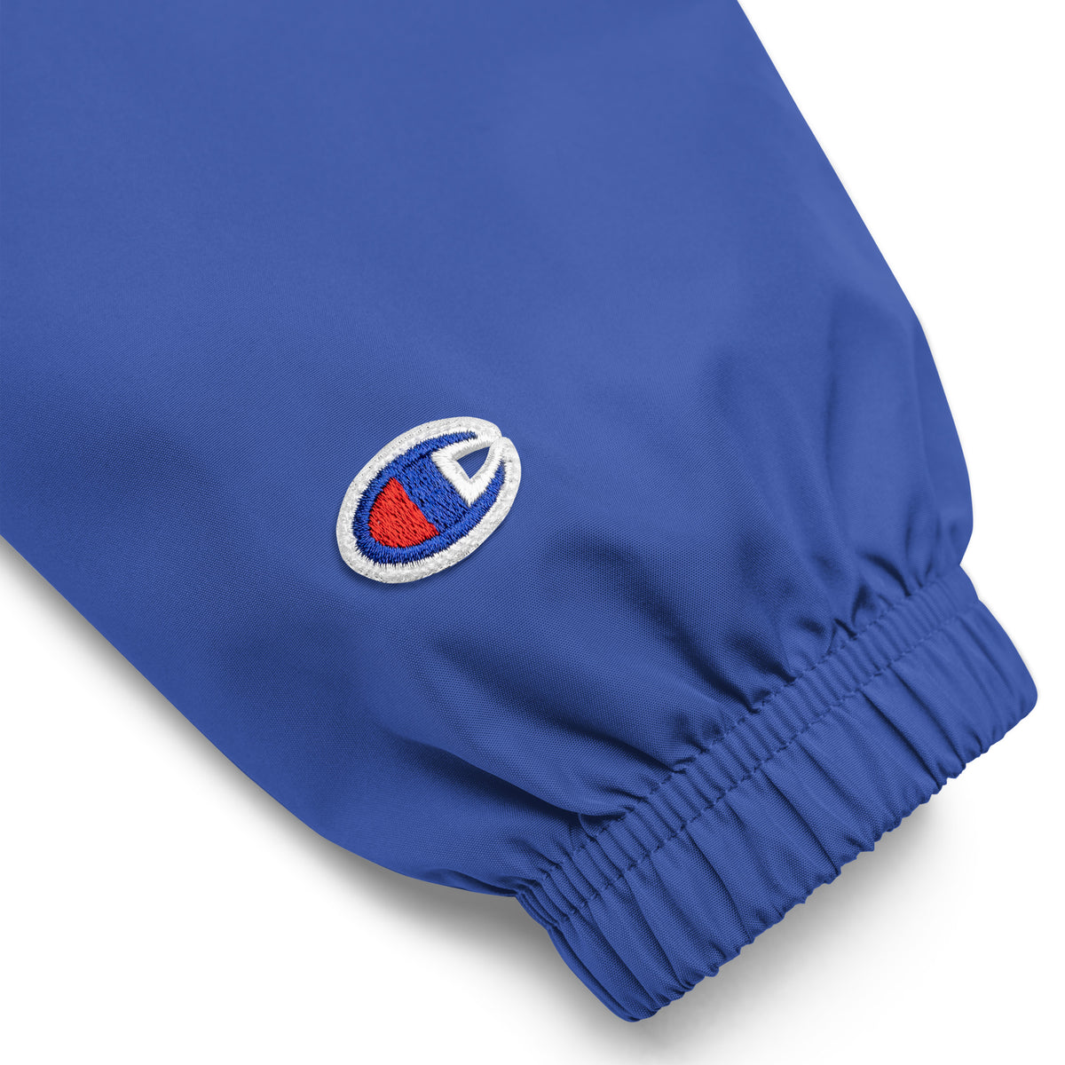 Blue-BDFRNT Logo 1989 Windbreaker Jacket from B.Different Clothing, detail, graffiti-inspired streetwear