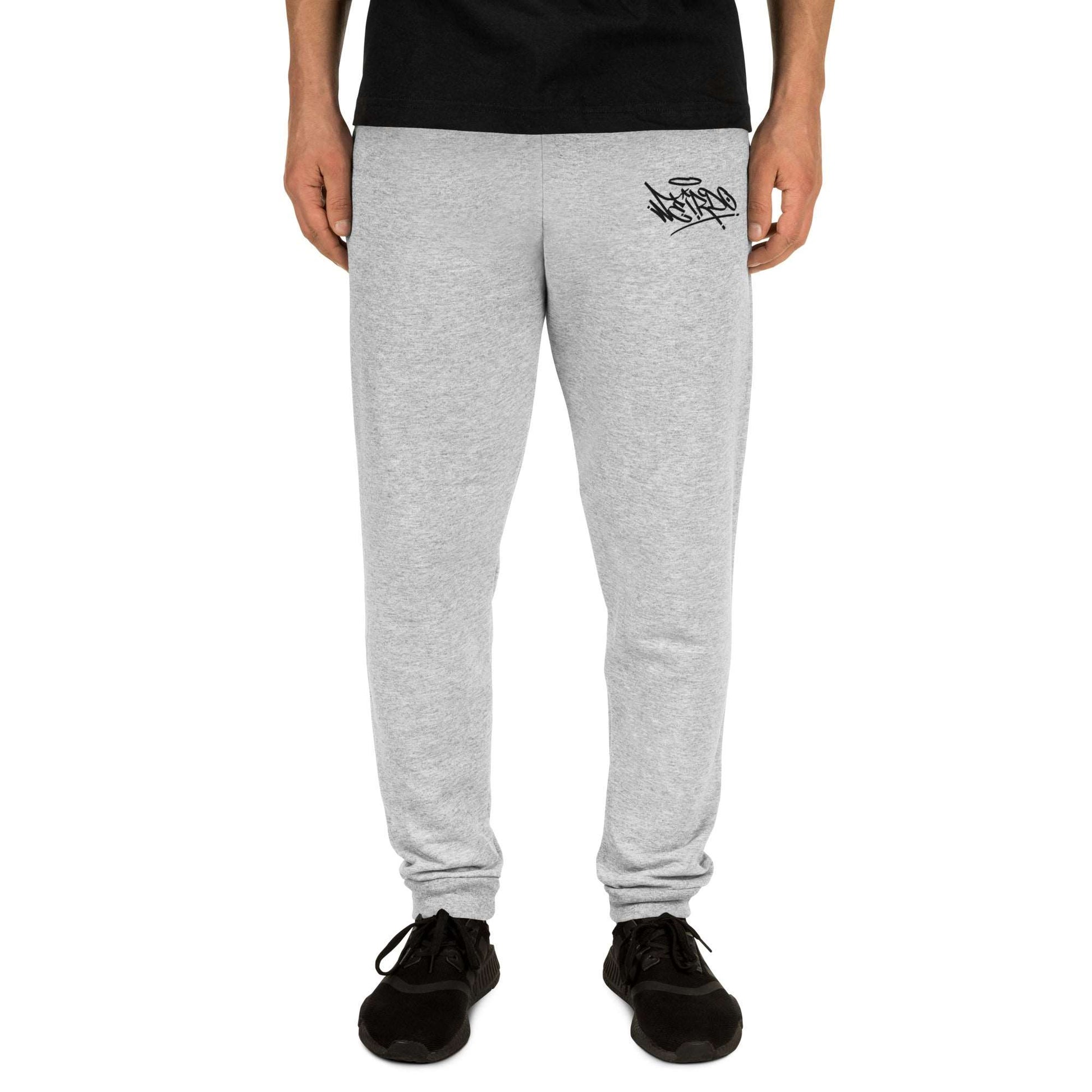 man wearing Weirdo Graffiti Tag joggers Gray by B.Different Clothing street art graffiti inspired independent streetwear brand