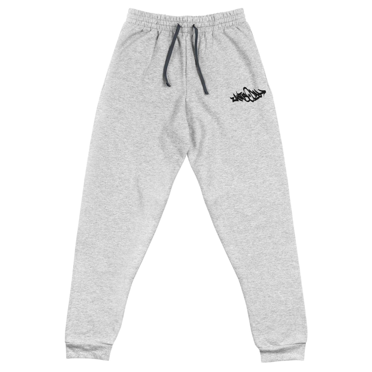 front of Antisocial Graffiti Tag joggers Gray by B.Different Clothing street art graffiti inspired independent streetwear brand