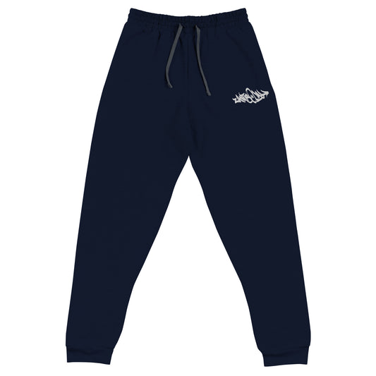 front of Antisocial Graffiti Tag joggers navy by B.Different Clothing street art graffiti inspired independent streetwear brand