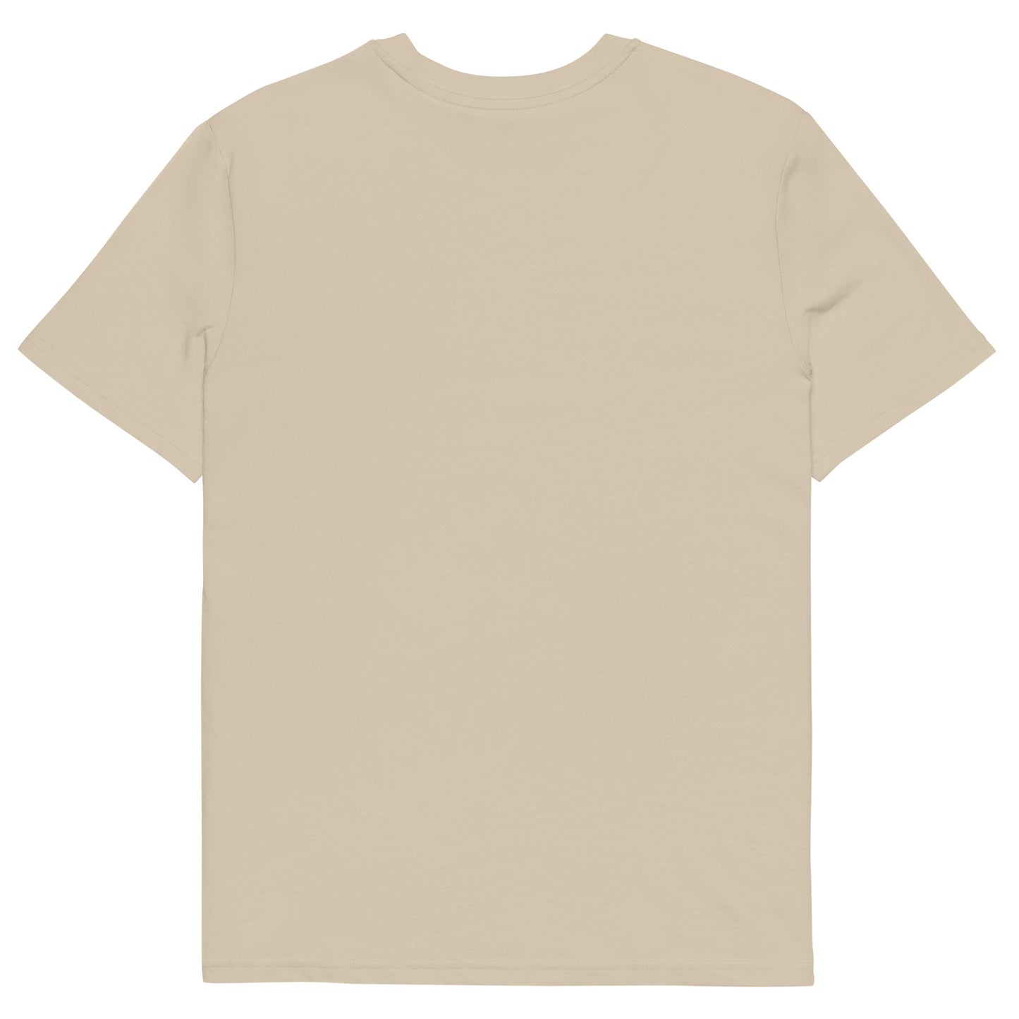 Beige-Hello My Name Is Sticker Graffiti Tee from B.Different Clothing, back view, graffiti-inspired streetwear t-shirt