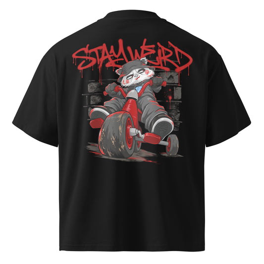 Black-Raks The Puppet Graffiti Tee by Emti from B.Different Clothing, back view, graffiti-inspired streetwear t-shirt