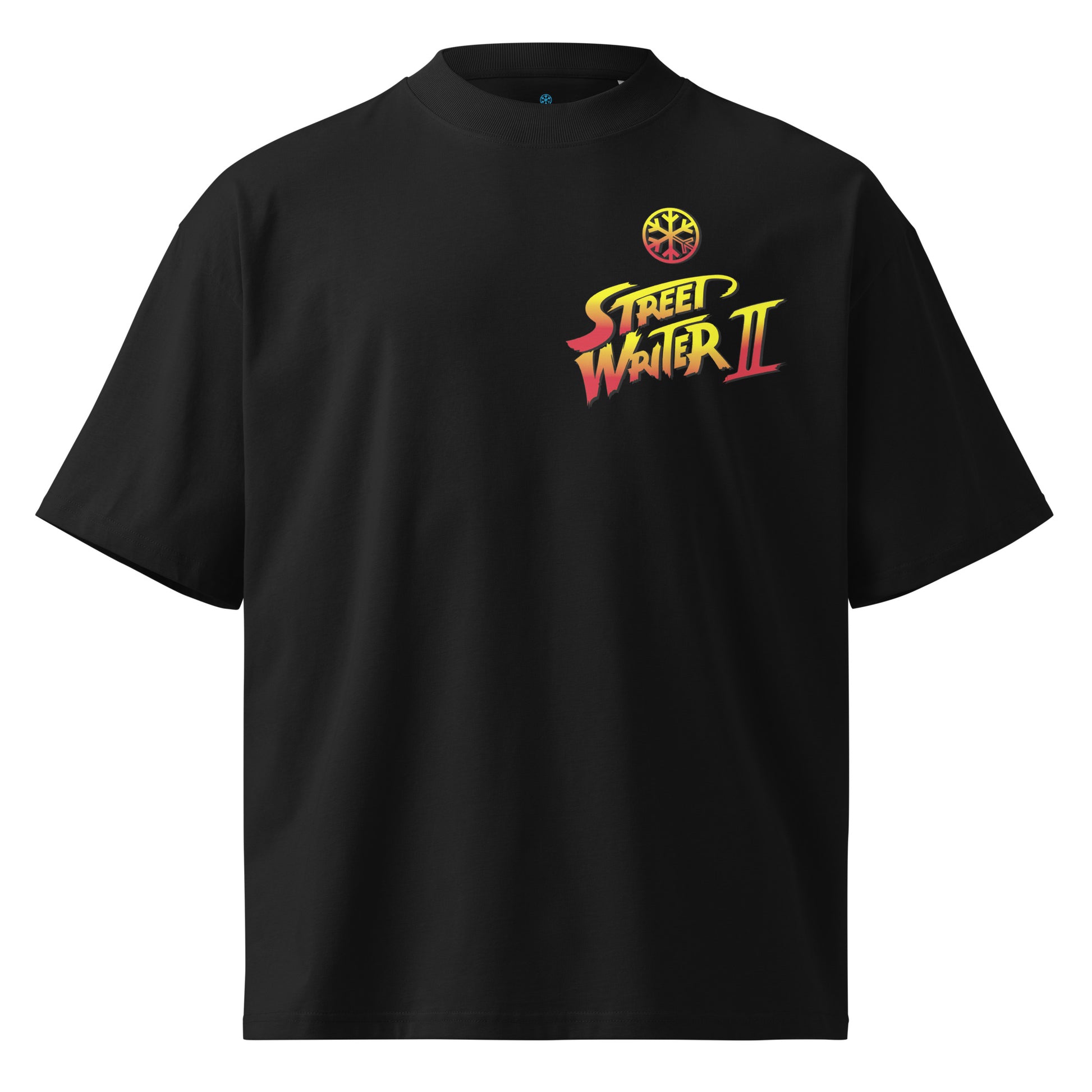 Black-Street Writer II Graffiti Tee from B.Different Clothing, front view, graffiti-inspired streetwear t-shirt