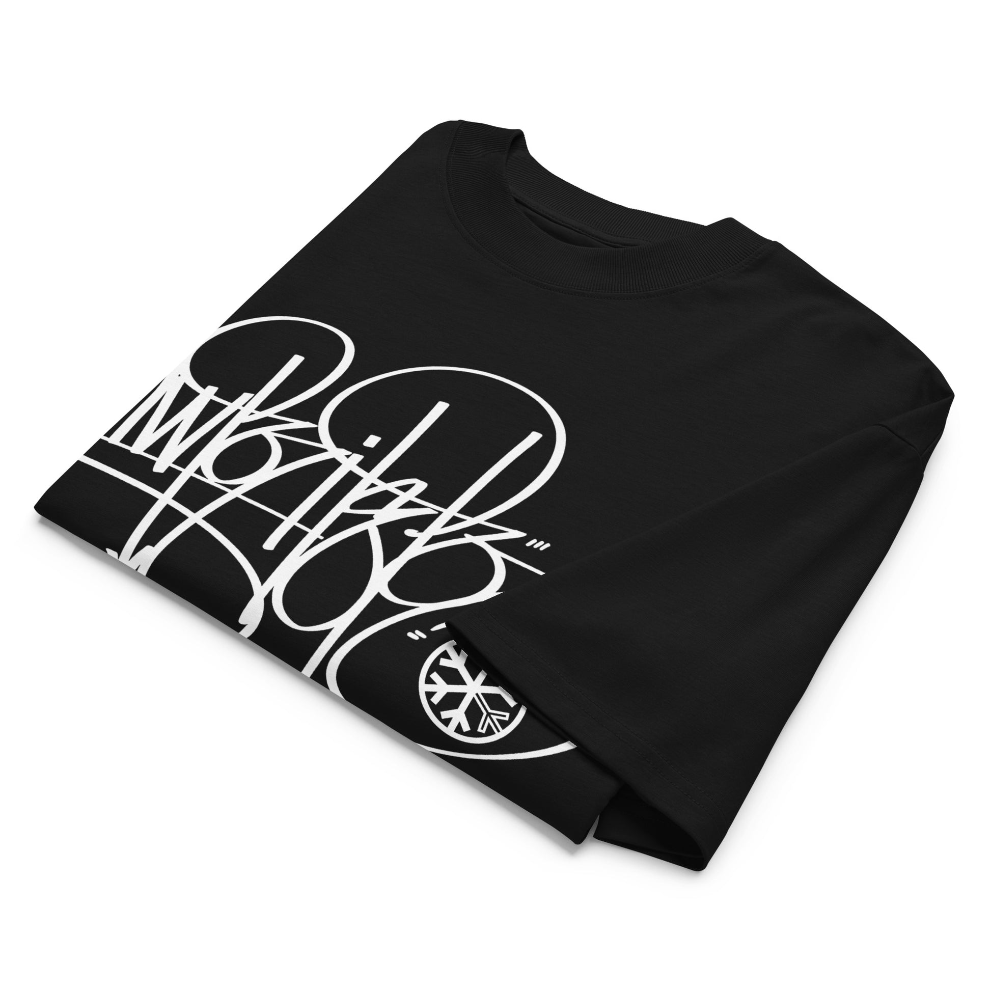 Black-Writer Tag Tee by Graffiti Dad from B.Different Clothing, folded, graffiti-inspired streetwear t-shirt