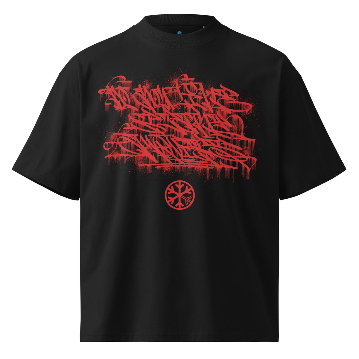 Black-Do You Like Scary Movies Graffiti Tee by Shew from B.Different Clothing, front view, graffiti-inspired streetwear t-shirt