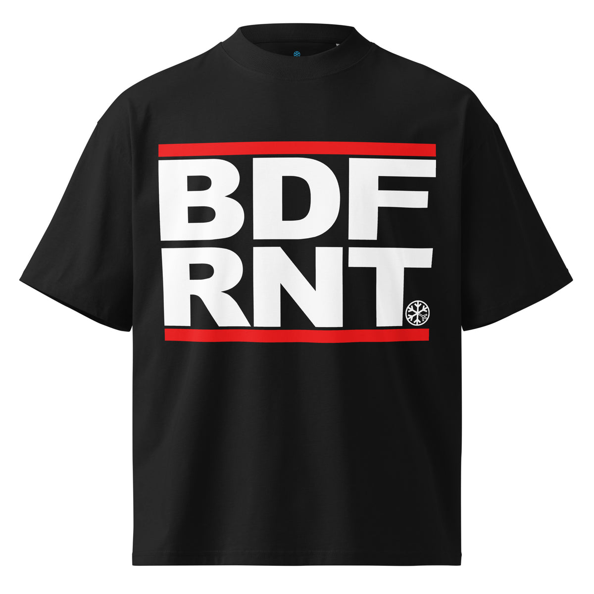 Black-BDFRNT OG Logo Tee from B.Different Clothing, front view, graffiti-inspired streetwear t-shirt