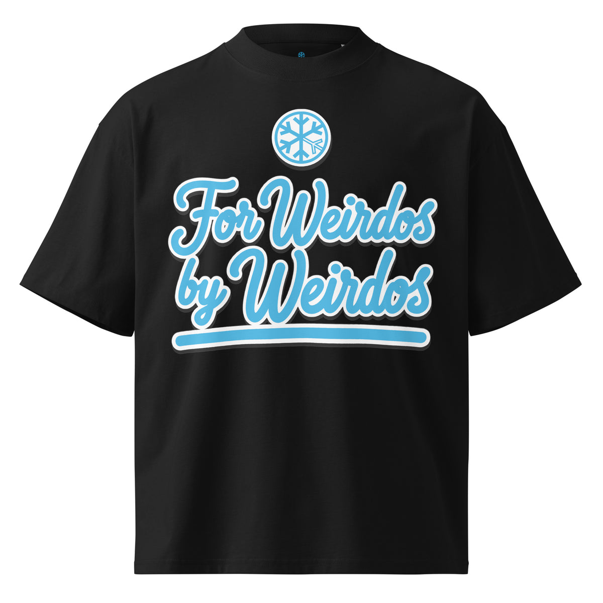 Black-For Weirdos by Weirdos Tee from B.Different Clothing, front view, graffiti-inspired streetwear