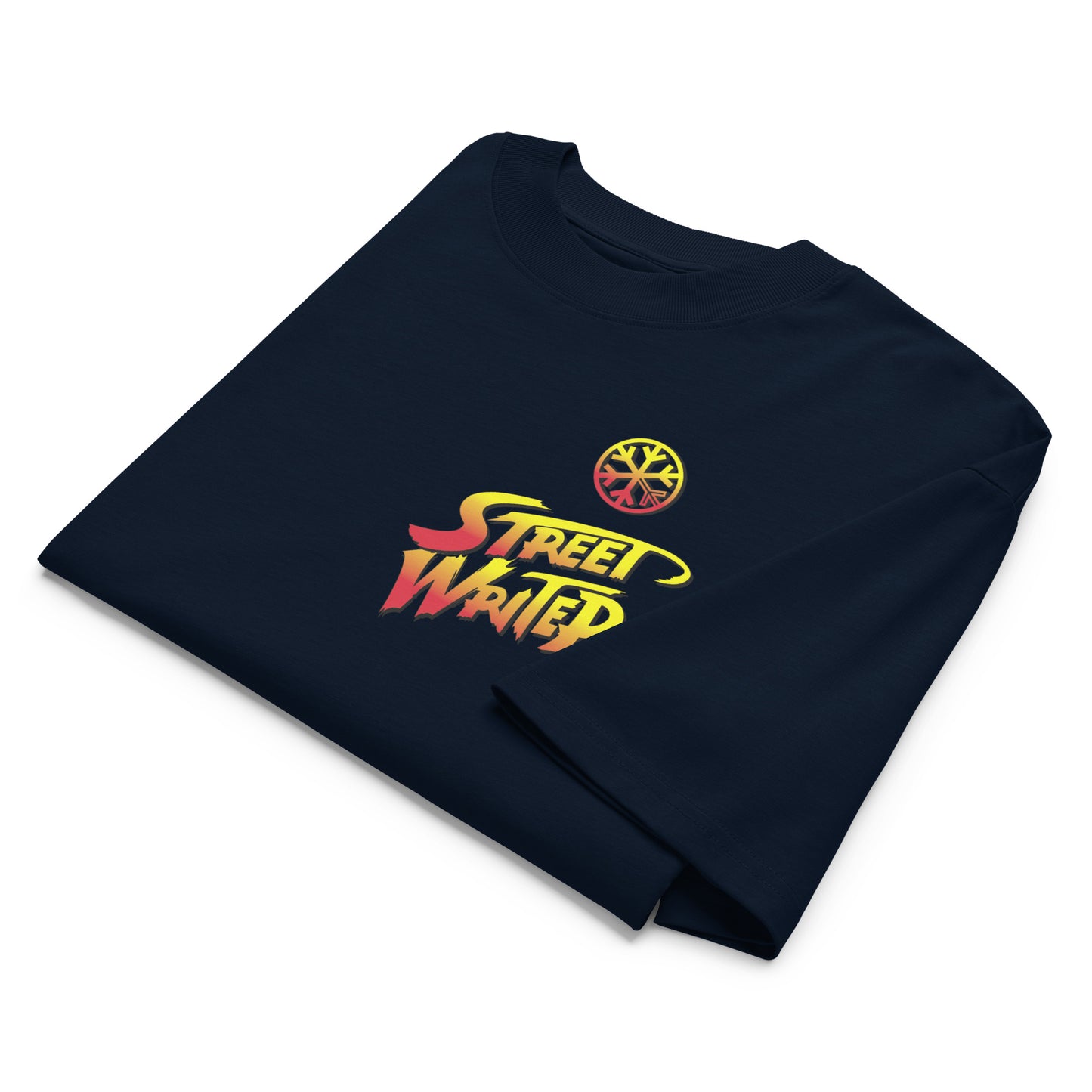 Navy-Street Writer II Graffiti Tee from B.Different Clothing, folded, graffiti-inspired streetwear t-shirt