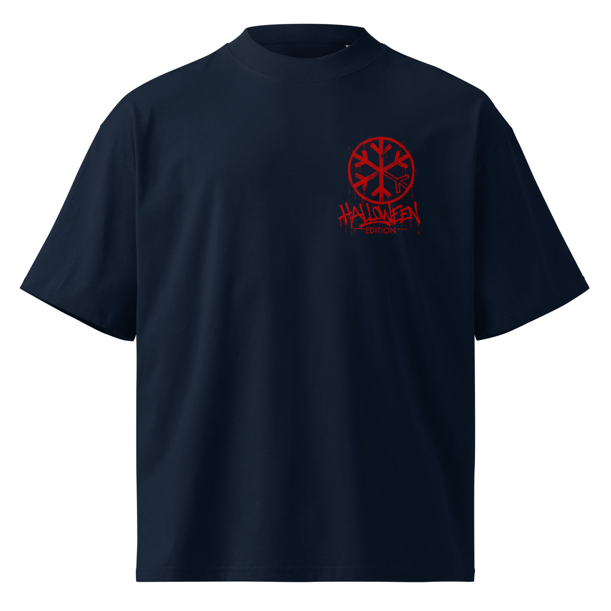 Navy-Raks The Puppet Graffiti Tee by Emti from B.Different Clothing, front view, graffiti-inspired streetwear t-shirt