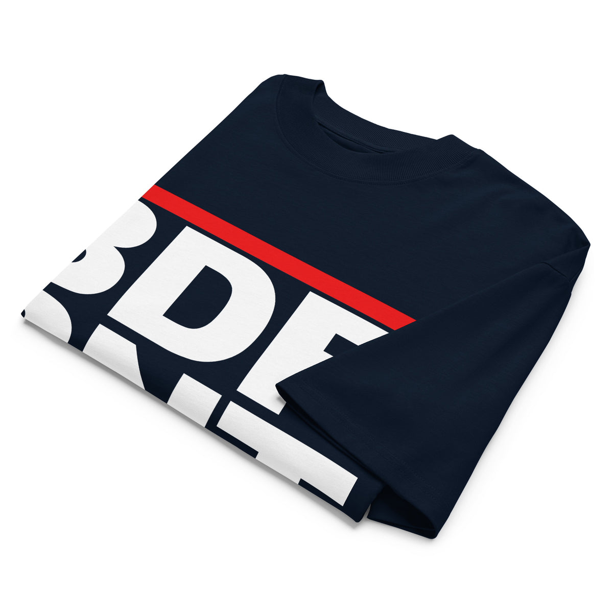 Navy-BDFRNT OG Logo Tee from B.Different Clothing, folded, graffiti-inspired streetwear t-shirt