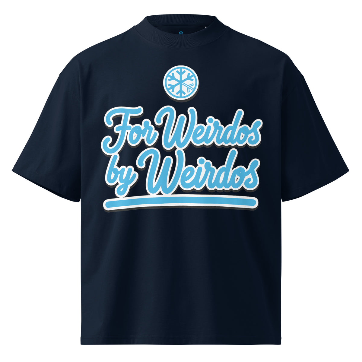 Navy-For Weirdos by Weirdos Tee from B.Different Clothing, front view, graffiti-inspired streetwear