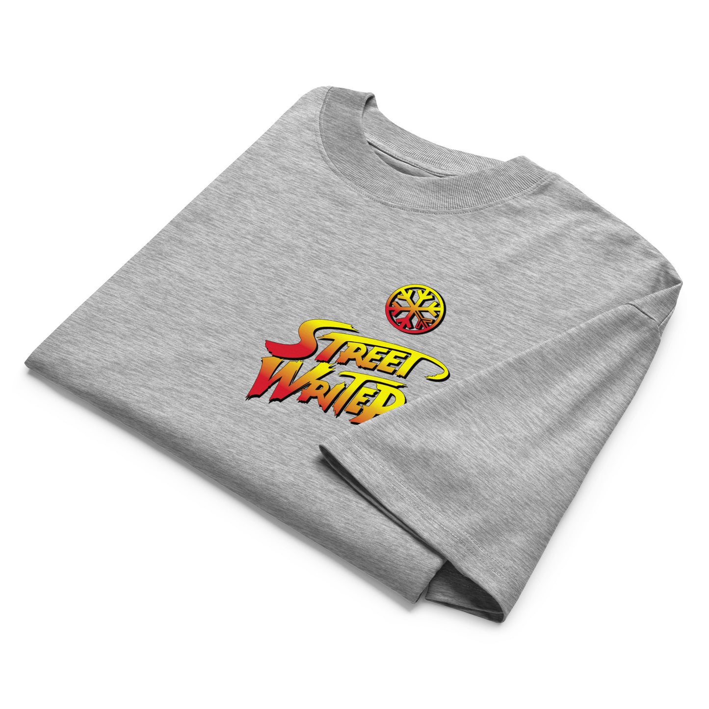Gray-Street Writer II Graffiti Tee from B.Different Clothing, folded, graffiti-inspired streetwear t-shirt