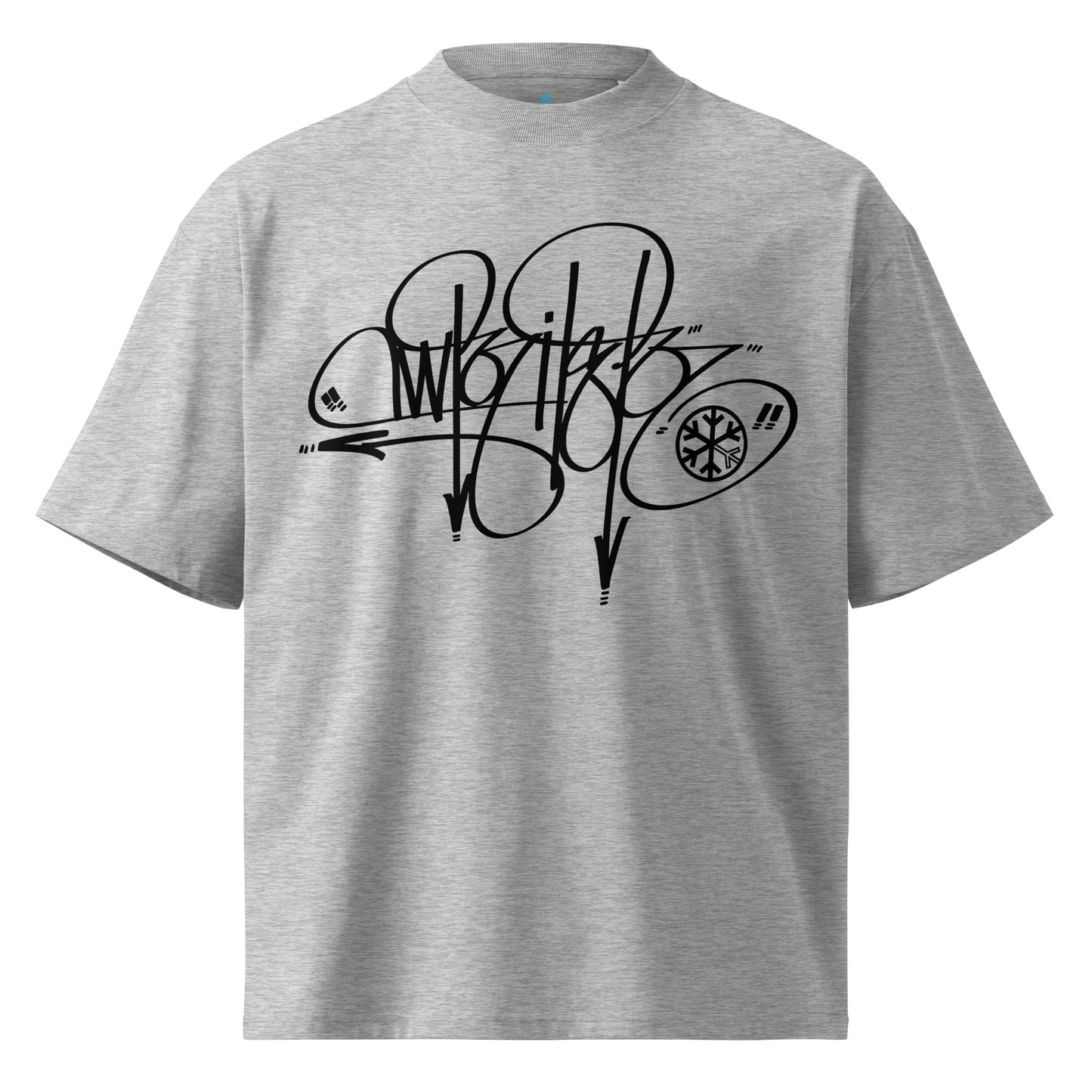 Gray-Writer Tag Tee by Graffiti Dad from B.Different Clothing, front view, graffiti-inspired streetwear t-shirt