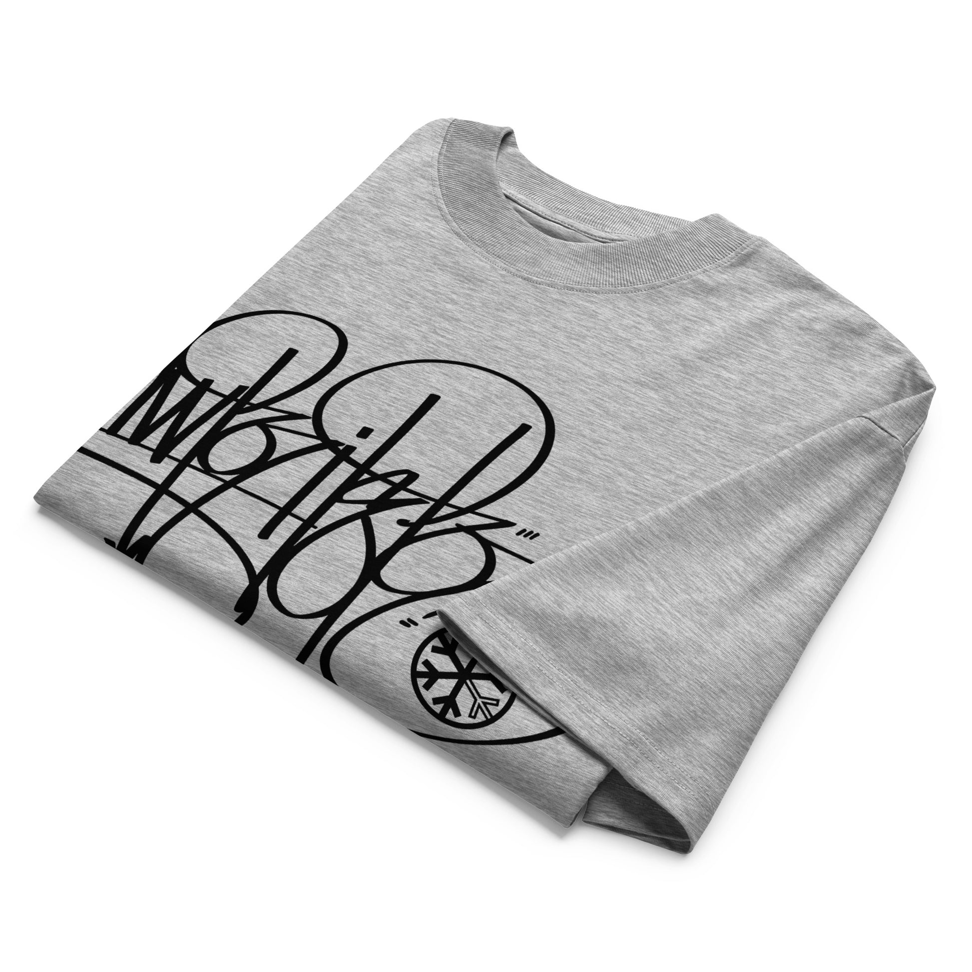 Gray-Writer Tag Tee by Graffiti Dad from B.Different Clothing, folded, graffiti-inspired streetwear t-shirt