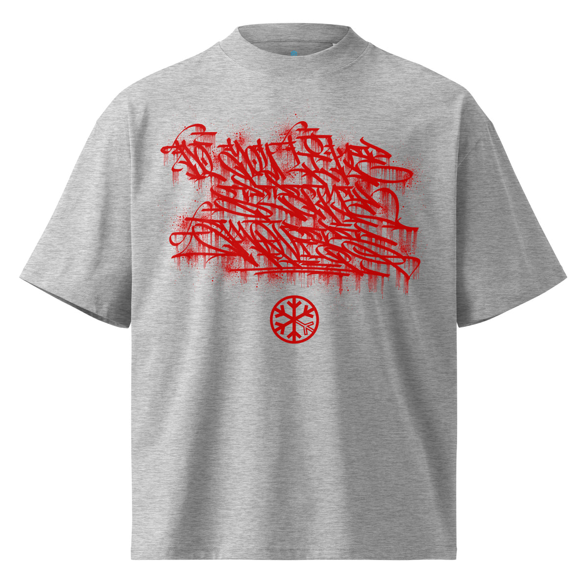 Gray-Do You Like Scary Movies Graffiti Tee by Shew from B.Different Clothing, front view, graffiti-inspired streetwear t-shirt