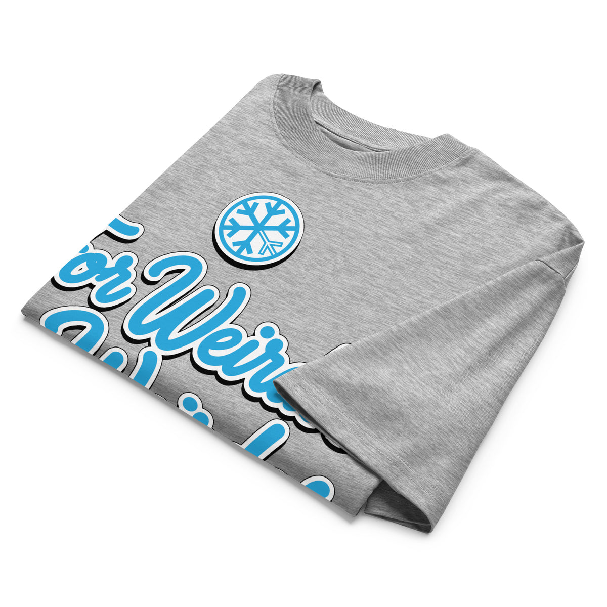 Gray-For Weirdos by Weirdos Tee from B.Different Clothing, folded, graffiti-inspired streetwear