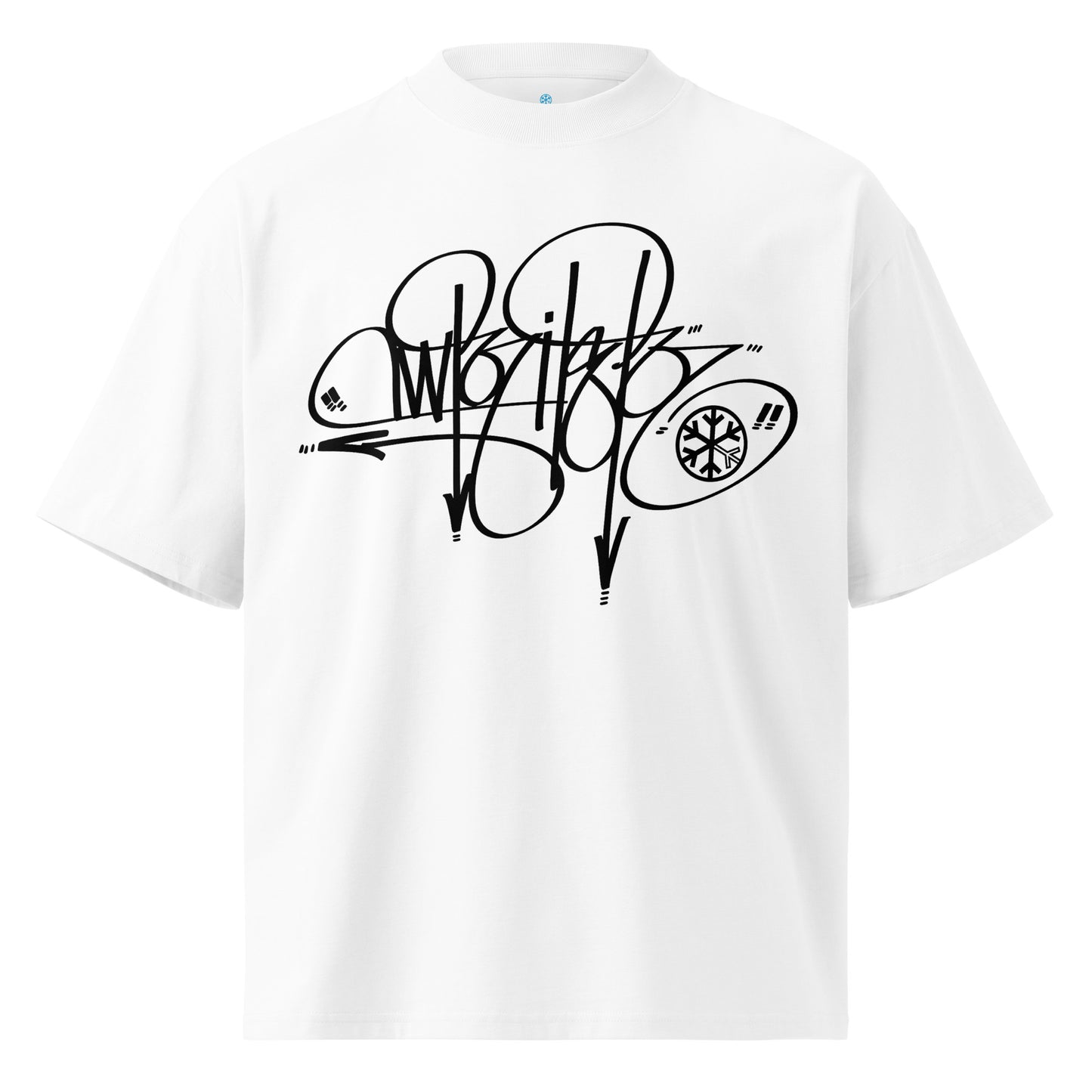 White-Writer Tag Tee by Graffiti Dad from B.Different Clothing, front view, graffiti-inspired streetwear t-shirt