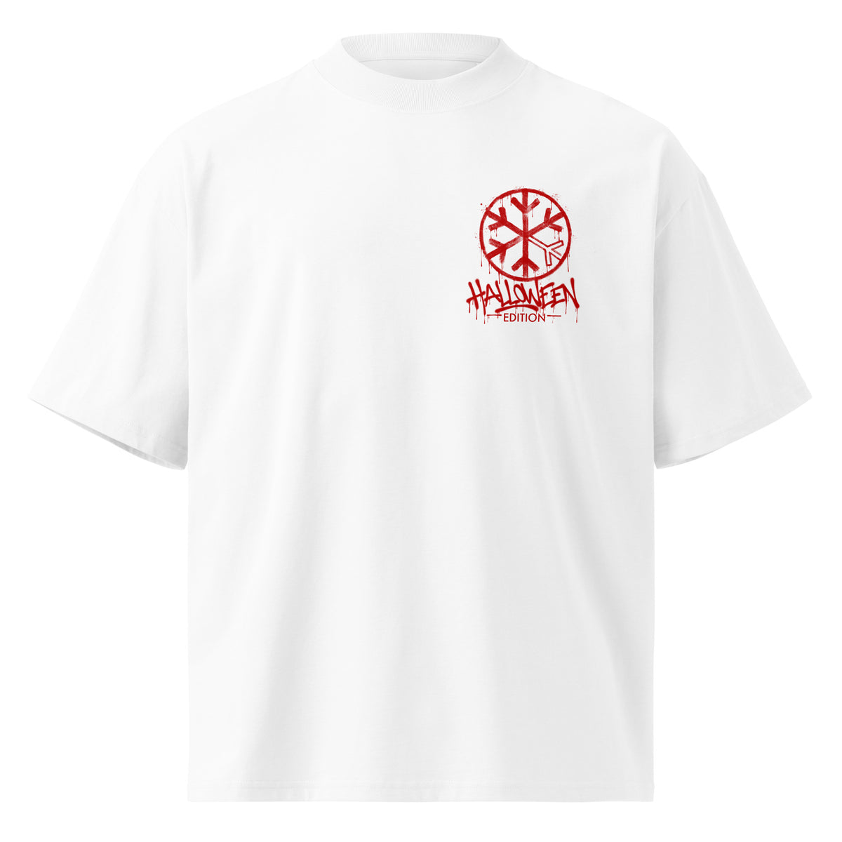 White-Raks The Puppet Graffiti Tee by Emti from B.Different Clothing, front view, graffiti-inspired streetwear t-shirt