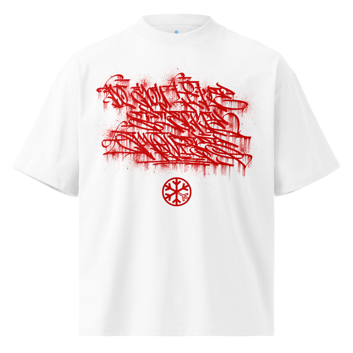White-Do You Like Scary Movies Graffiti Tee by Shew from B.Different Clothing, front view, graffiti-inspired streetwear t-shirt