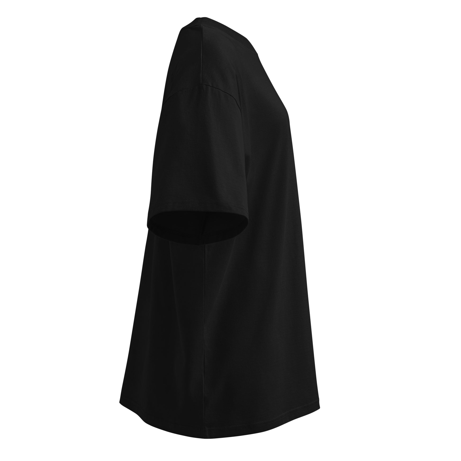 Black-Pixel Balaclava Graffiti Tee from B.Different Clothing, right view, graffiti-inspired streetwear, oversized heavyweight t-shirt