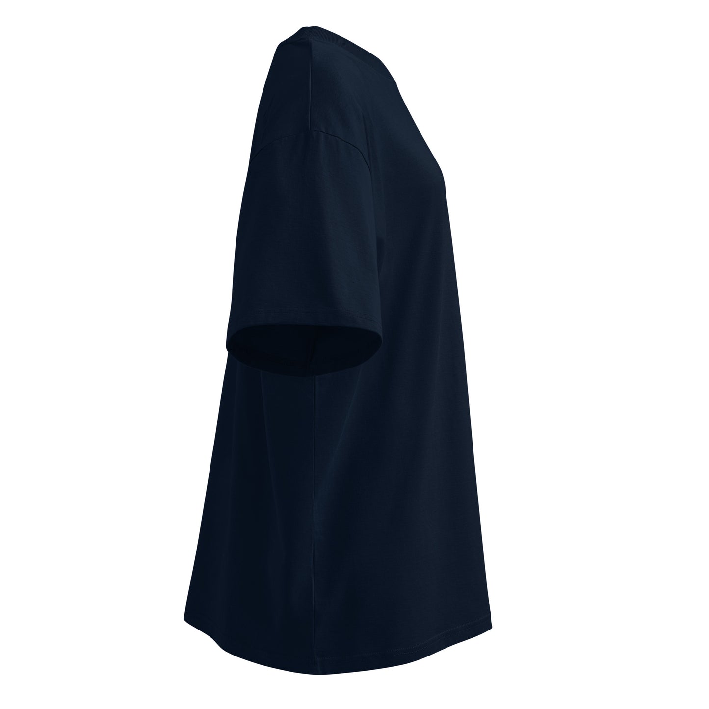 Navy-Pixel Balaclava Graffiti Tee from B.Different Clothing, right view, graffiti-inspired streetwear, oversized heavyweight t-shirt