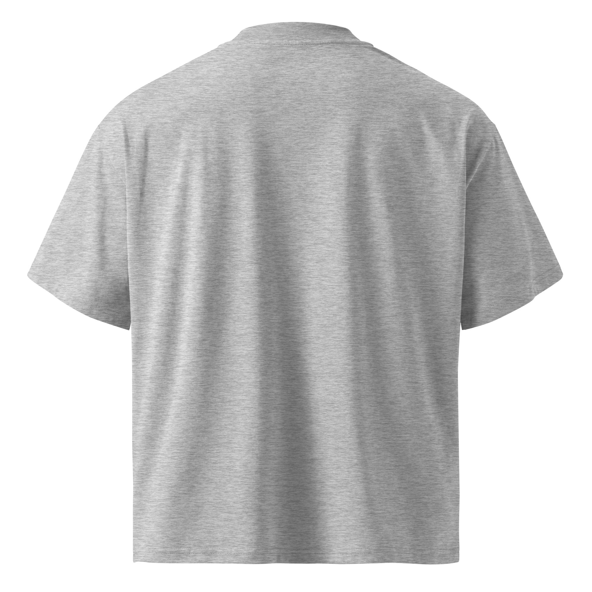Gray-Pixel Marker Graffiti Tee from B.Different Clothing, back view, graffiti-inspired streetwear oversized heavyweight t-shirt