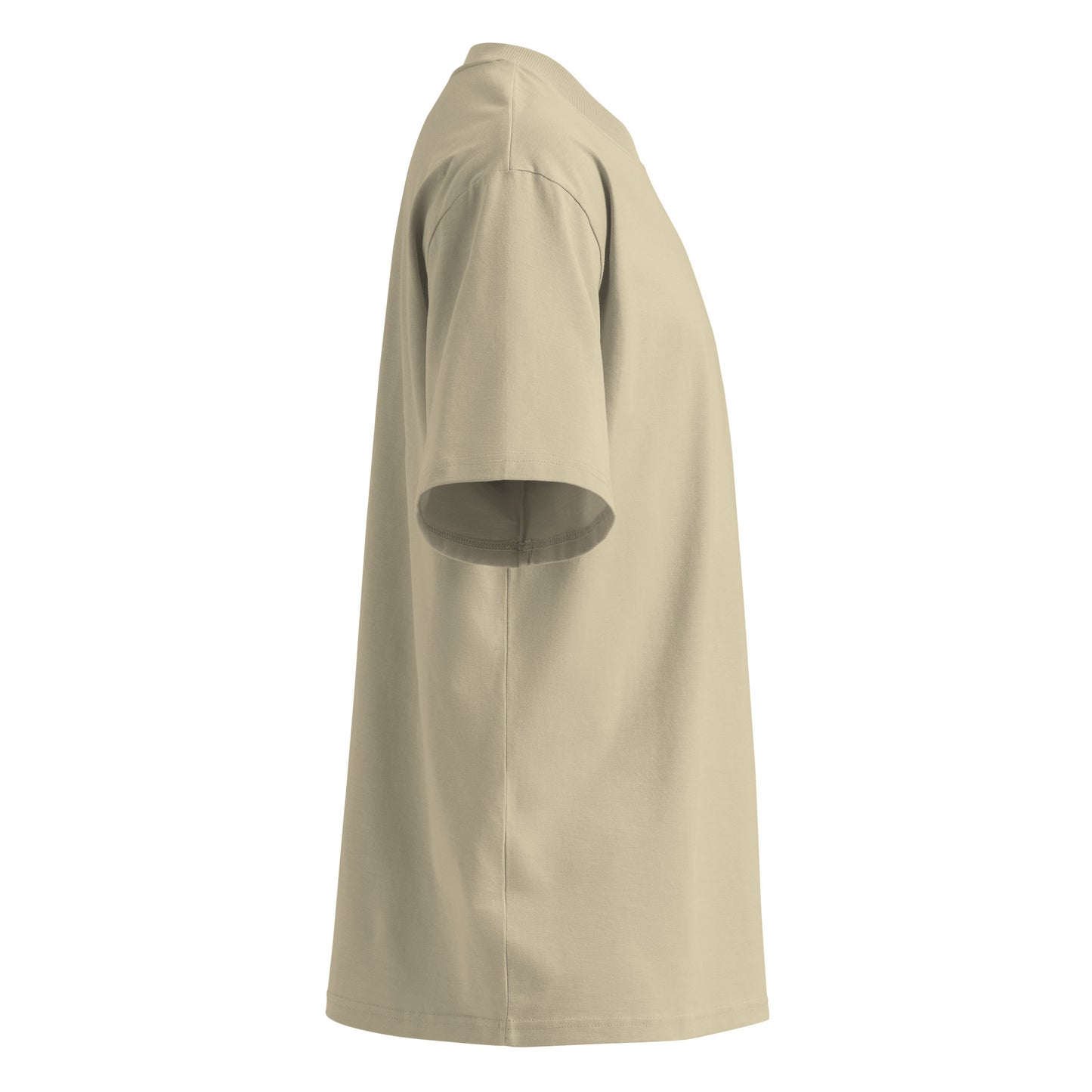 Beige-Pixel Marker Graffiti Tee from B.Different Clothing, right view, graffiti-inspired streetwear oversized heavyweight t-shirt