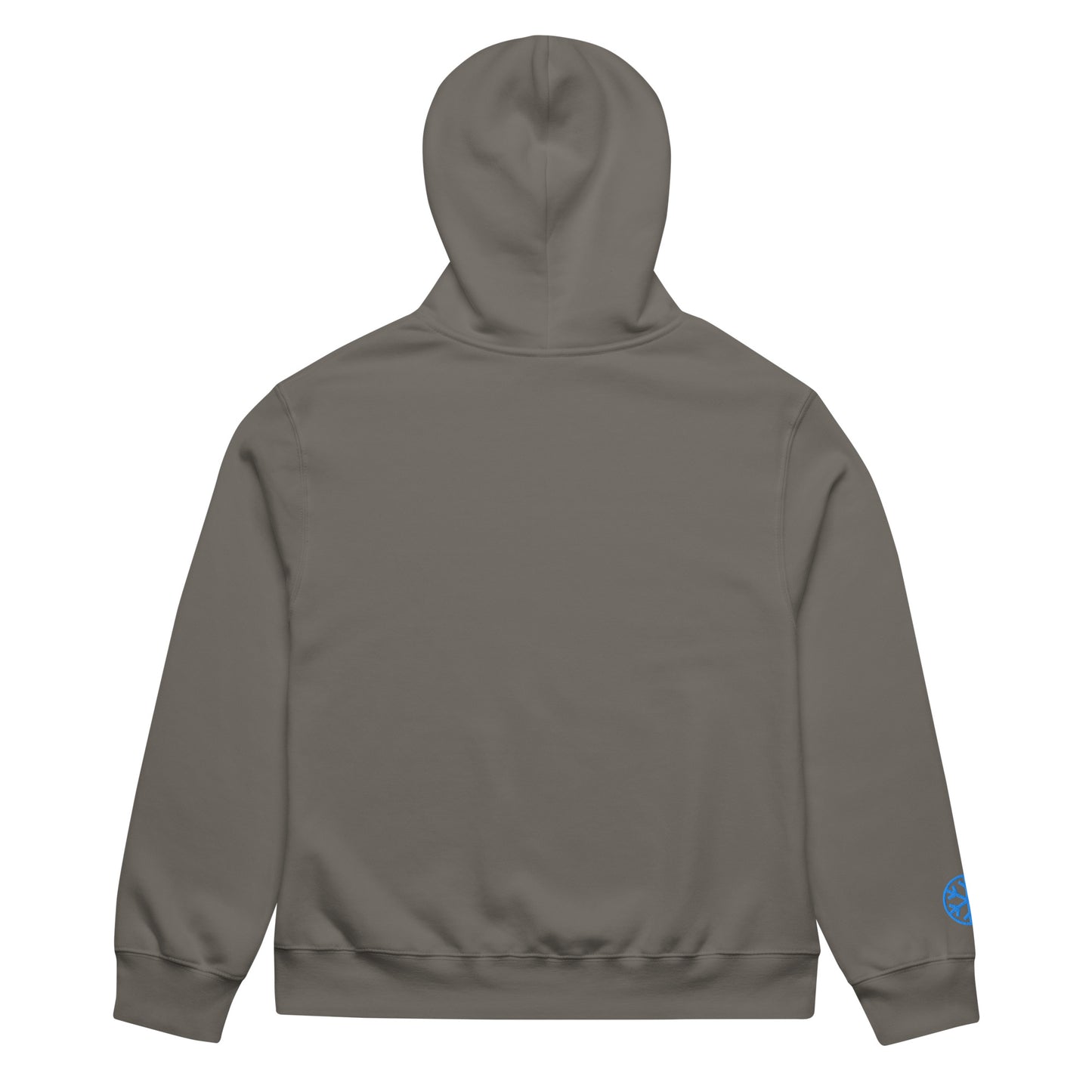 Gray-Pixel Spray Can Graffiti Hoodie from B.Different Clothing, back view, graffiti-inspired streetwear oversized heavyweight