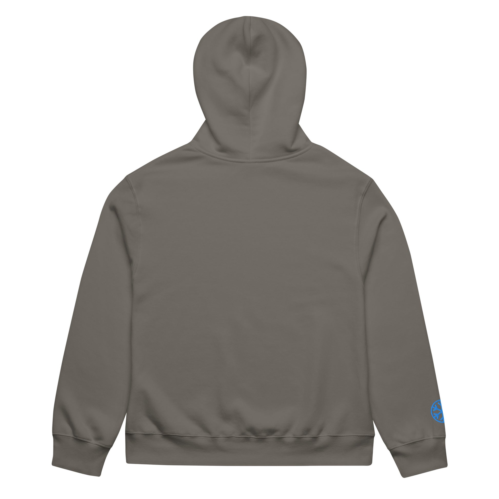 Gray-Pixel Balaclava Graffiti Hoodie from B.Different Clothing, back view, graffiti-inspired streetwear, oversized heavyweight