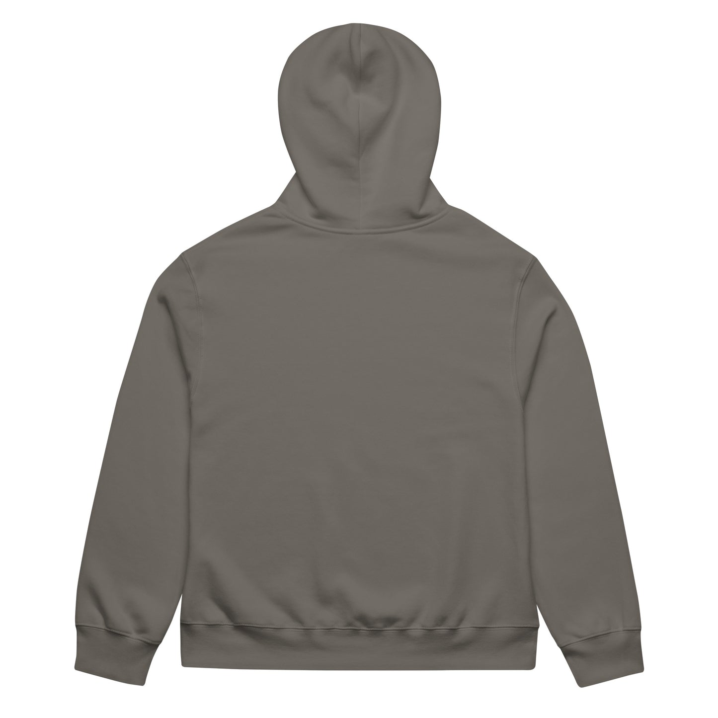 Gray-Antisocial Graffiti Tag Hoodie by Caos One from B.Different Clothing, back view, graffiti-inspired streetwear, oversized heavyweight