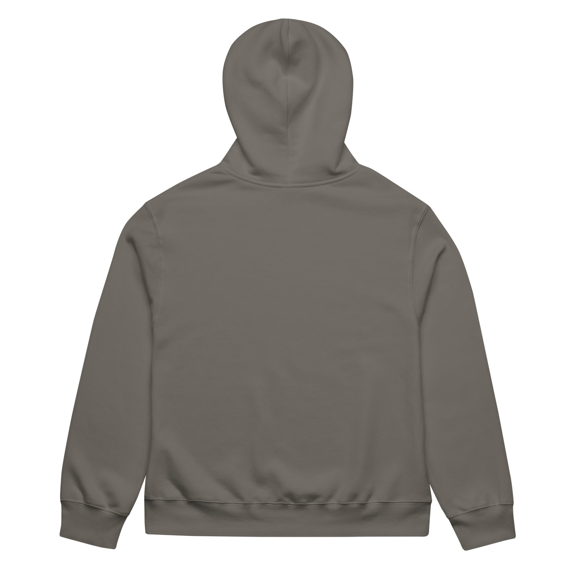 Gray-Antisocial Graffiti Tag Hoodie by Caos One from B.Different Clothing, back view, graffiti-inspired streetwear, oversized heavyweight