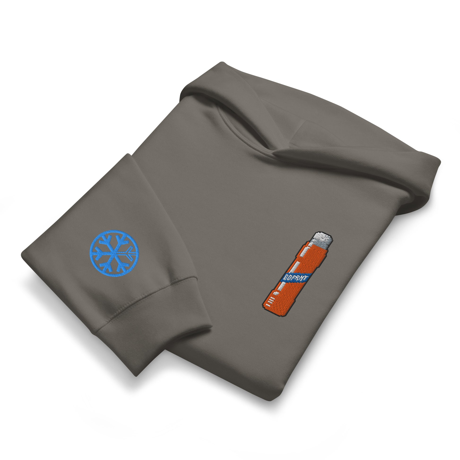 Darkgray-Pixel Marker Graffiti Hoodie from B.Different Clothing, folded, graffiti-inspired streetwear, oversized heavyweight