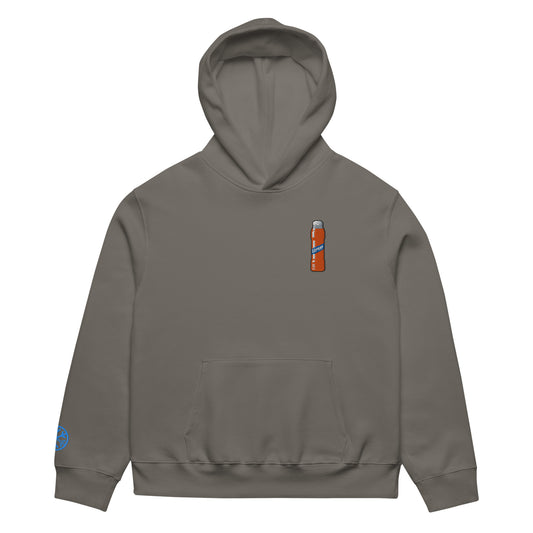 Darkgray-Pixel Marker Graffiti Hoodie from B.Different Clothing, front view, graffiti-inspired streetwear, oversized heavyweight