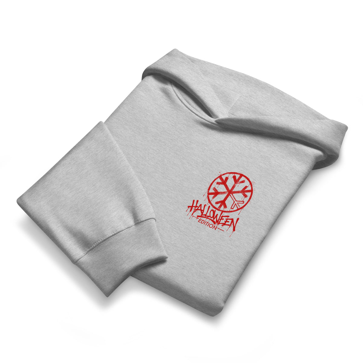 Gray-Raks The Puppet Graffiti Hoodie by Emti from B.Different Clothing, folded, graffiti-inspired streetwear, oversized heavyweight