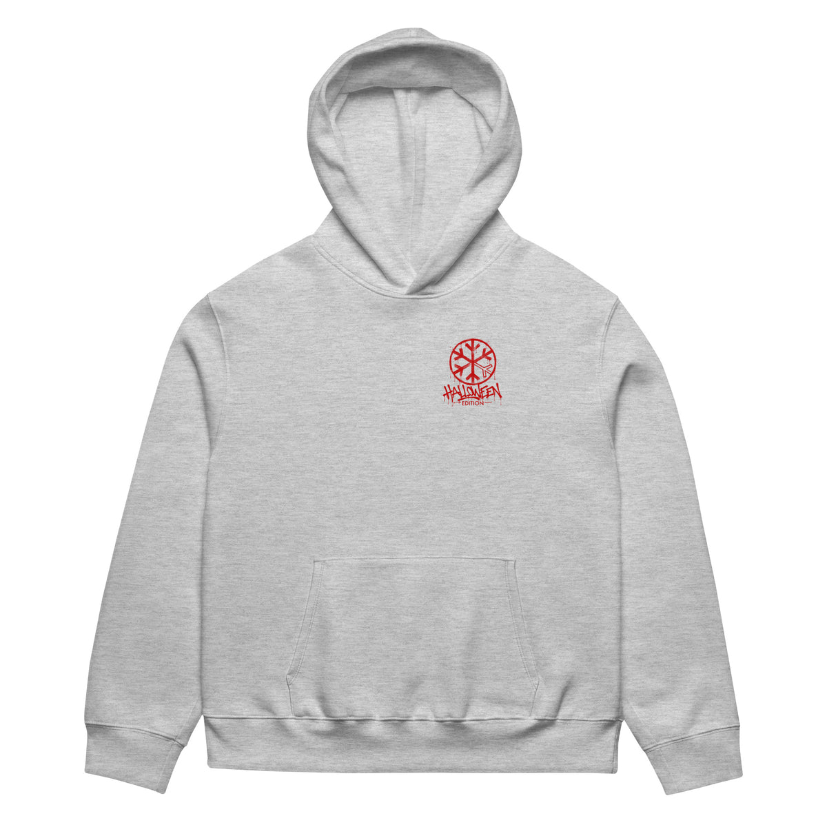 Gray-Raks The Puppet Graffiti Hoodie by Emti from B.Different Clothing, front view, graffiti-inspired streetwear, oversized heavyweight