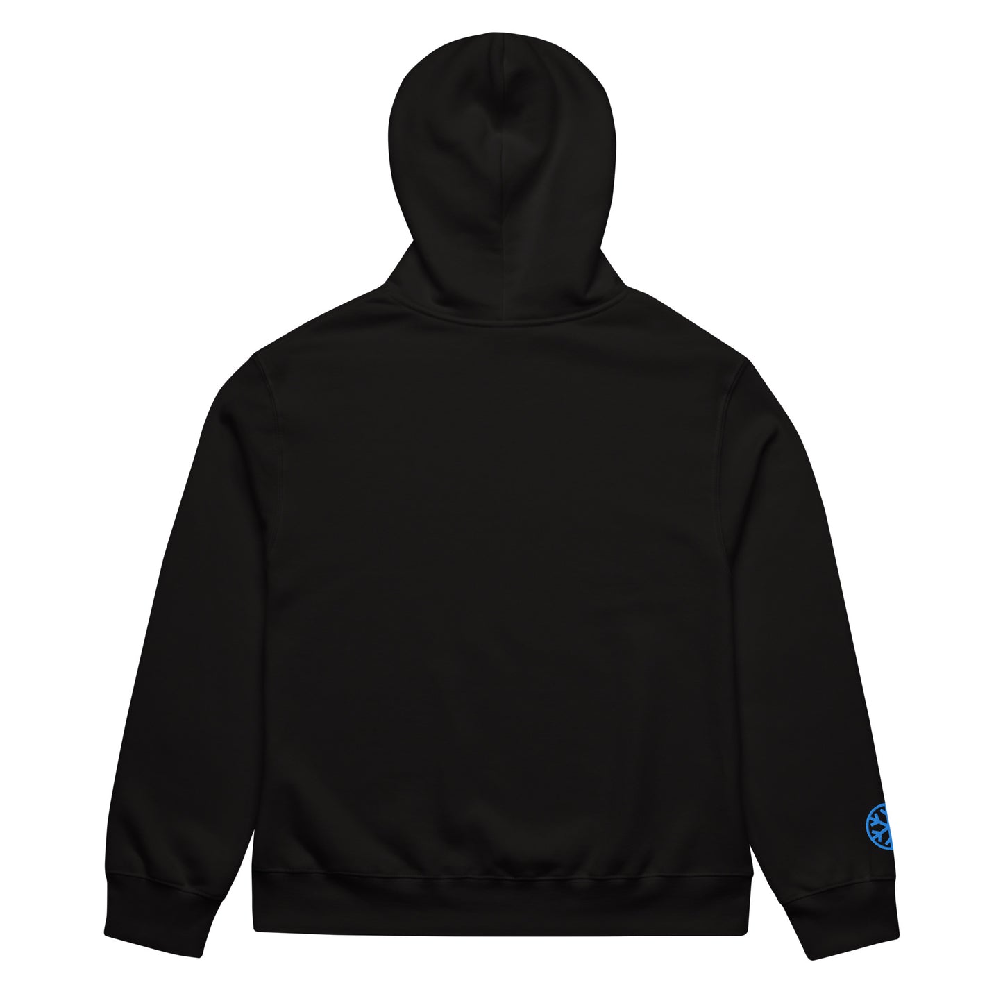 Black-Pixel Balaclava Graffiti Hoodie from B.Different Clothing, back view, graffiti-inspired streetwear, oversized heavyweight