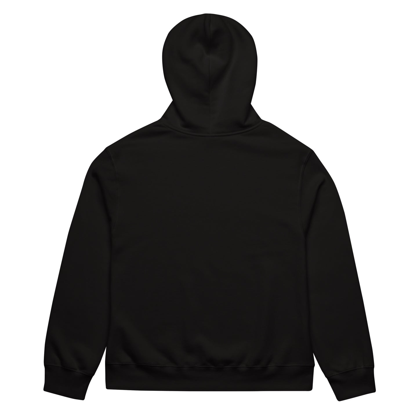 Black-Vandal Graffiti Tag Hoodie by Caos One from B.Different Clothing, back view, graffiti-inspired streetwear, oversized heavyweight