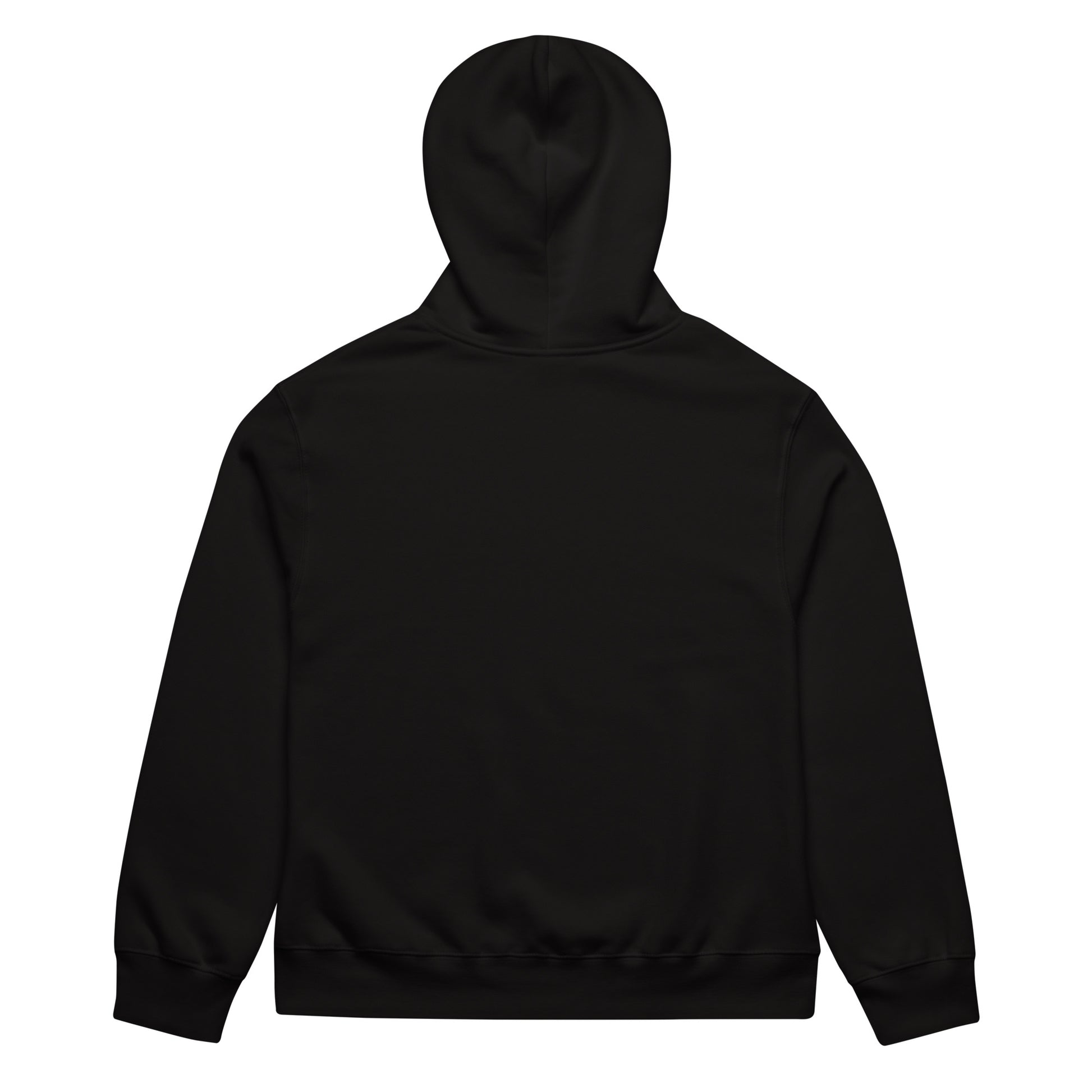 Black-Vandal Graffiti Tag Hoodie by Caos One from B.Different Clothing, back view, graffiti-inspired streetwear, oversized heavyweight