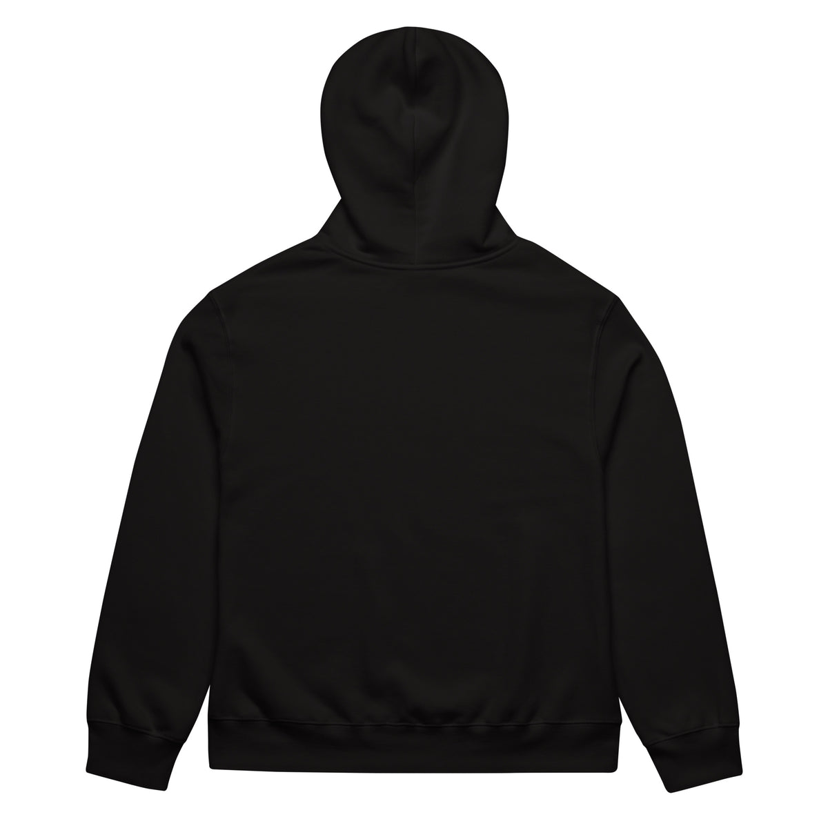Black-Ghost Tag Hoodie by Graffiti Dad from B.Different Clothing, back view, graffiti-inspired streetwear, oversized heavyweight